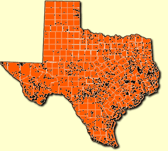 RARE SPECIES IN TEXAS MAP